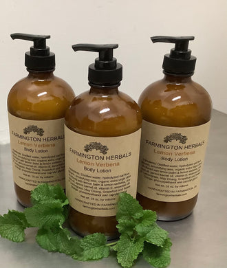 Lemon Verbena Lotion / Amber Glass Bottle